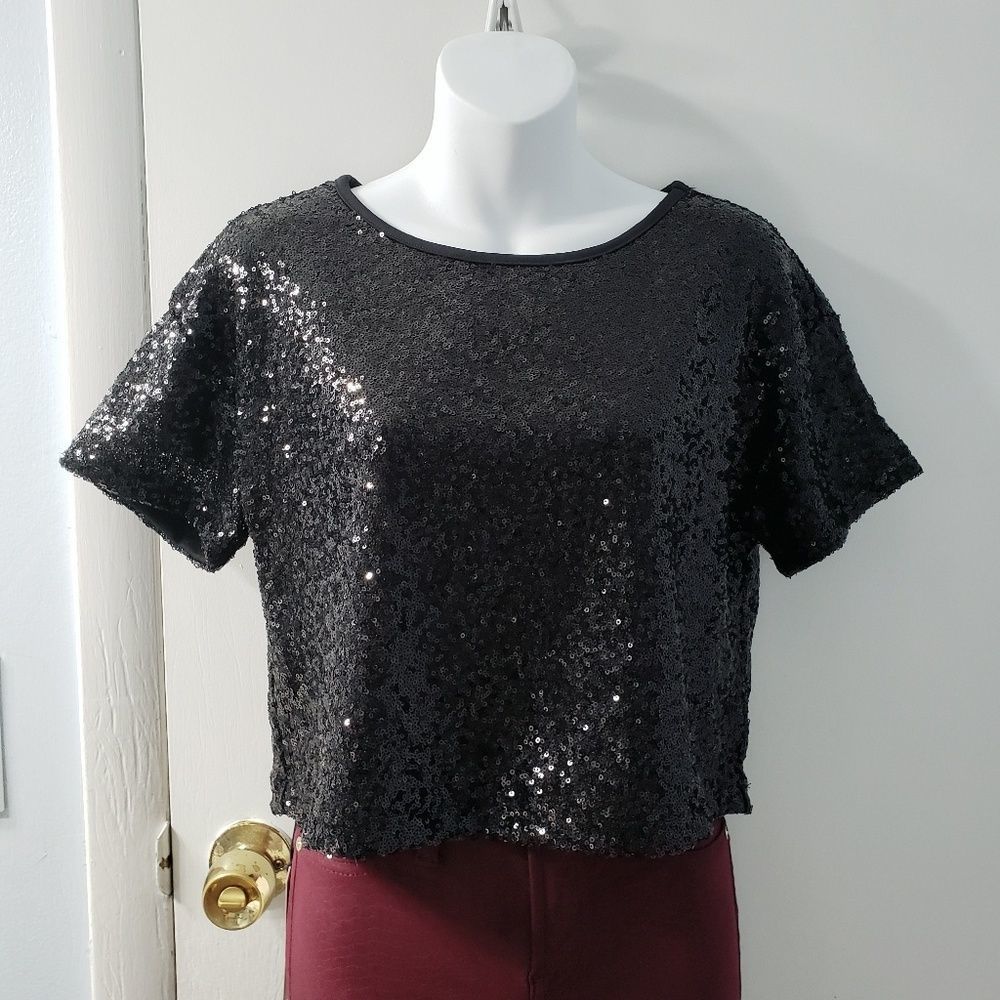 victoria secret sport Sequins Crop Top
